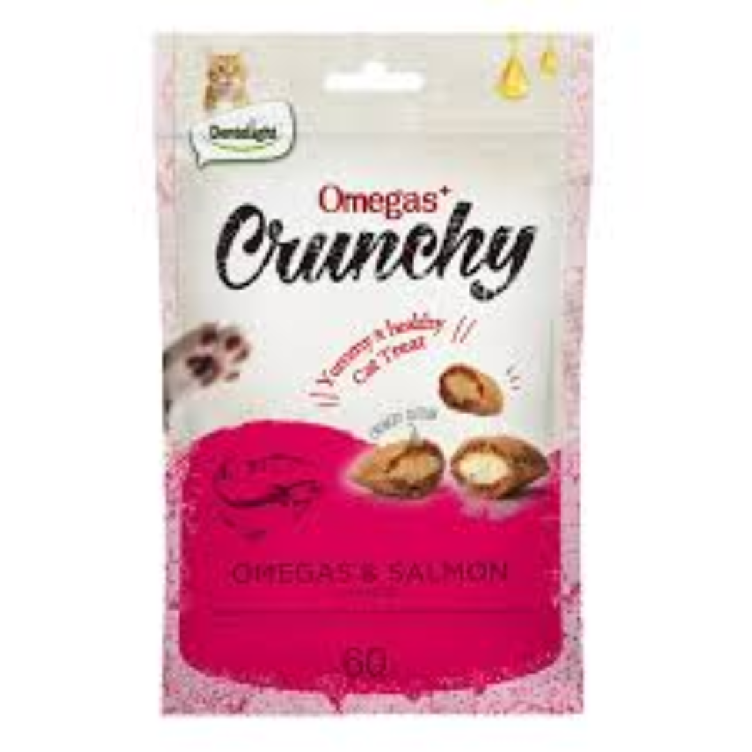 OMEGAS CRUNCHY CAT TREATS SALMON FLAVOUR 60GR